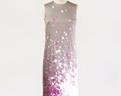 Cotton Shift Dress, Pink Splatter, S M L