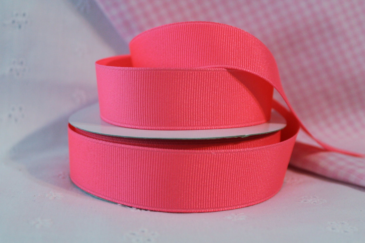 Grosgrain Ribbon 7/8" Neon Hot Pink 1 Yard