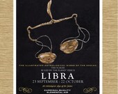 Illustrated Zodiac Libra the Scales 8" x 10"