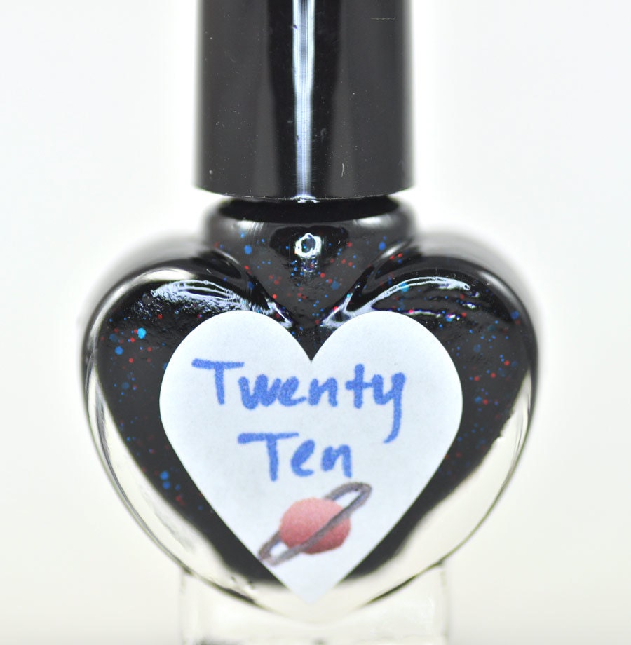 Twenty Ten Red and Blue Glitter Nail Polish 5ml Mini Bottle