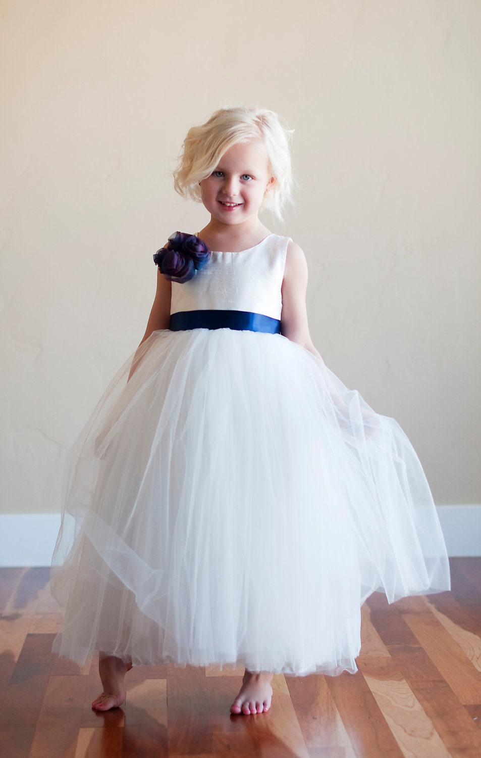 The Audrey Dress: Classic silk flower girl dress, silk bridesmaid dress, customize to match your wedding, birthday party or special event.