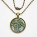 Custom Map Necklace -Greece & Athen- Vintage Map Series