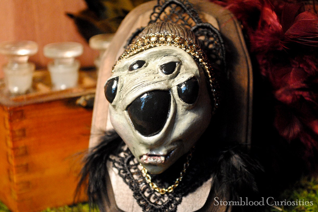 Spider Queen Head Mount - Creepy, Horror, Gothic, Tarantula, Monster, Fantasy, Fairy