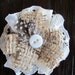 Burlap Lace Feather Rustic Flowers