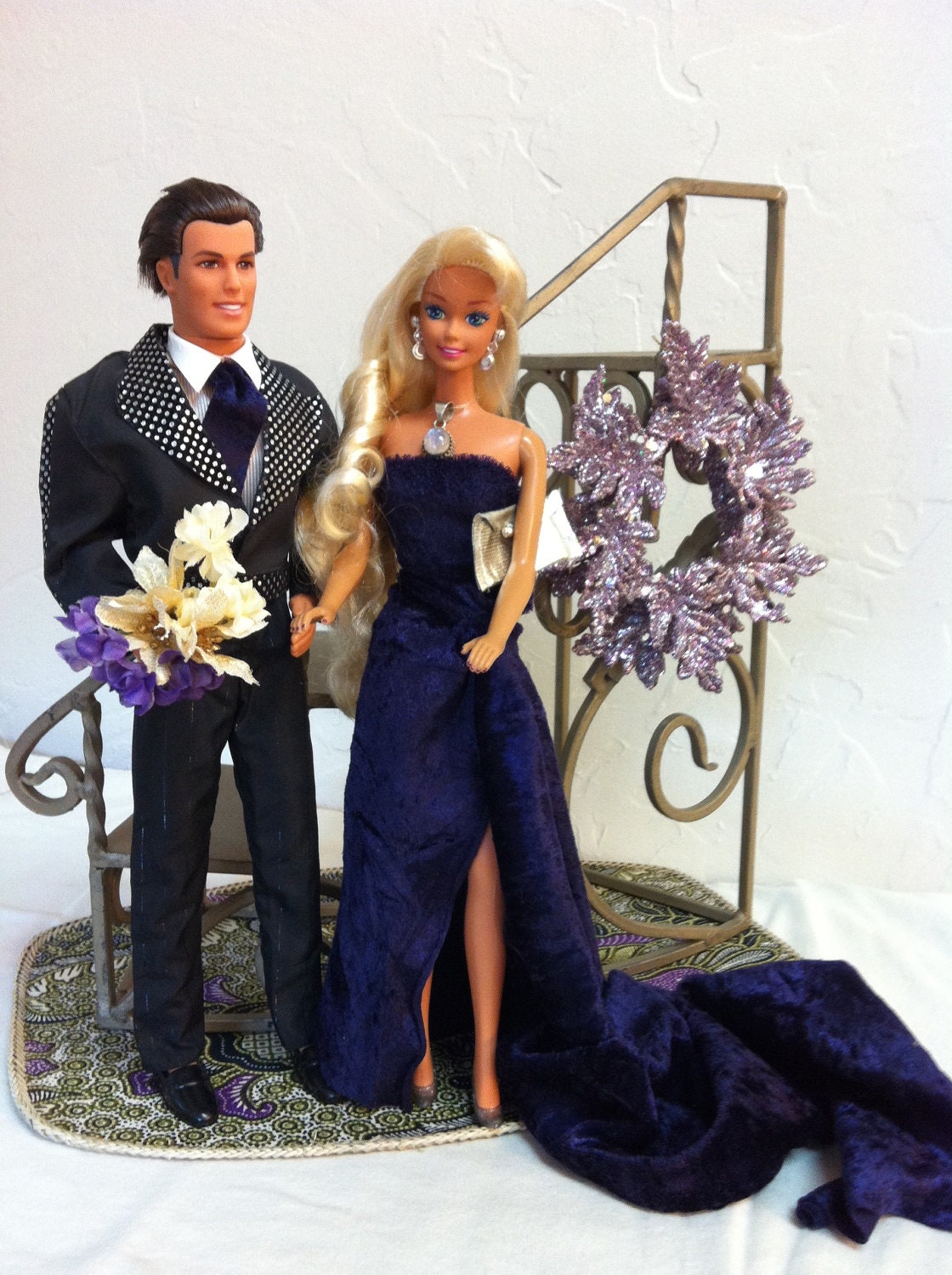 Barbie Doll House MOONSTONE PURPLE VIGNETTE Room Furniture & Accessories Staircase Ken Christmas Dress Romance