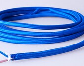 Fabric braided cable, blue