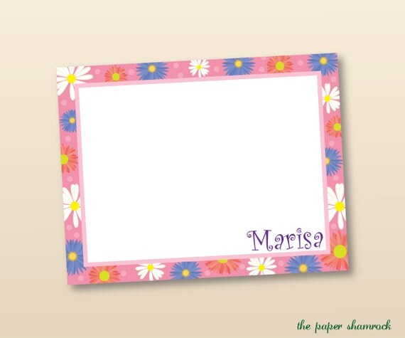 Flowers Thank you Cards, Printable Thank you Cards, Personalized Thank you Card Il_570xn