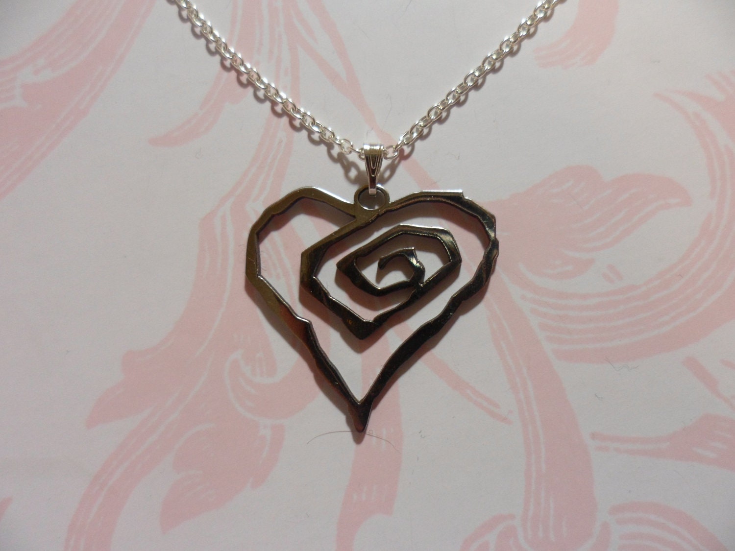 Eat Me, Drink Me Heart Necklace