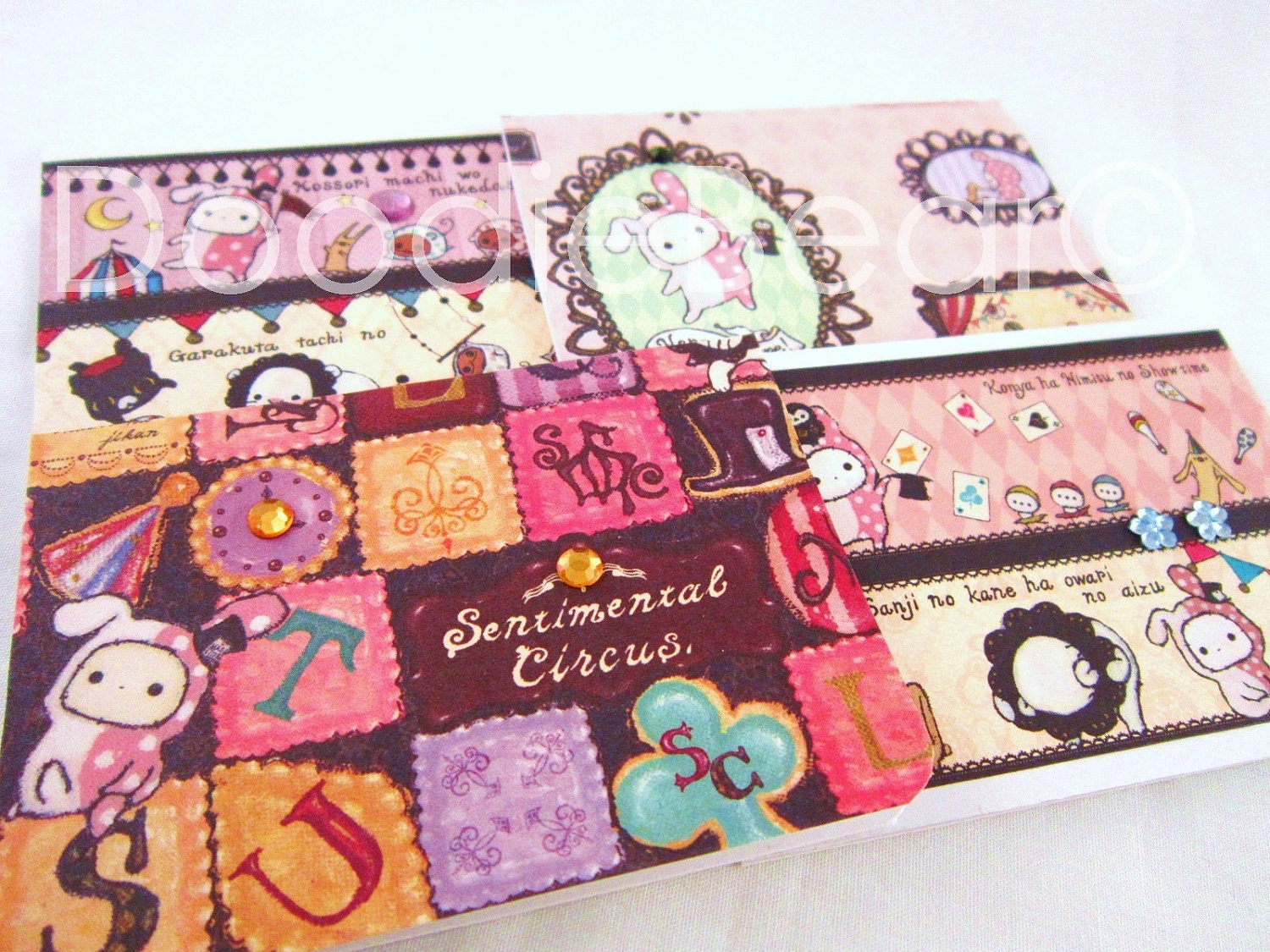 Sentimental Circus Kawaii Mini Cards San-X Stationery Set