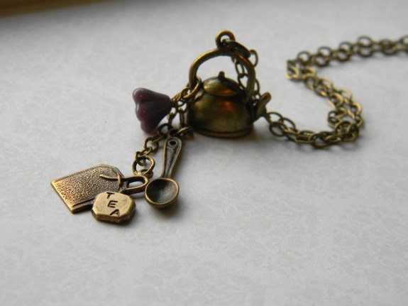 Reserve yours Today / Time for Tea Tea Kettle & Tea Necklace
