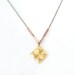 Geometric Necklace : Brass Prism-Square Necklace on Copper Links