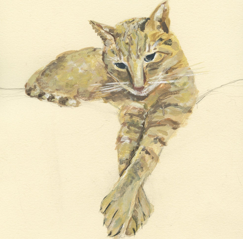 Custom Pet Portrait Cat Dog or Other Art on Beautiful Archival Paper
