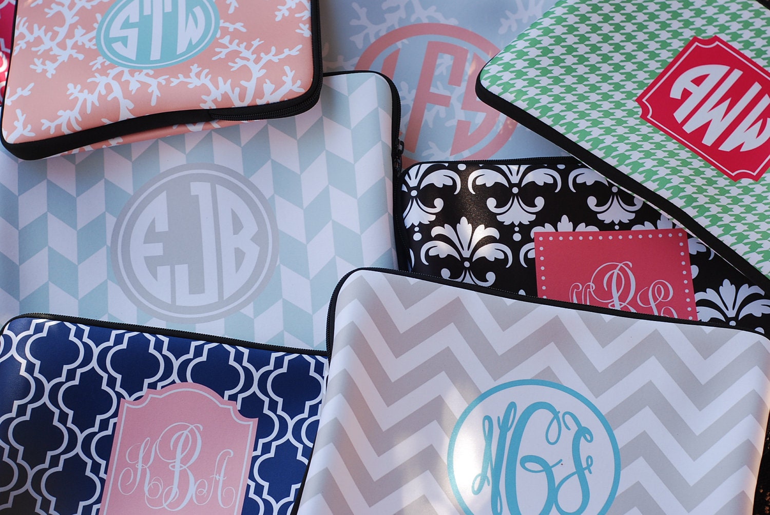 Laptop Sleeve Medium Monogrammed or Personalized