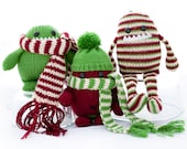 Holly, Ivy, & Steve--Monster Stuffed Animal Christmas Ornaments