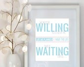 Wedding Gift - Inspirational Typographic Print 8 x 10 - Joseph Campbell - Let Go - Housewarming Gift