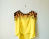 Ombre Silk Shirt.  Cheetah - hand dyed and painted blouse.