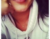 Dainty Sterling Silver  Cross Necklace  -  Everyday Jewelry