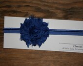 Royal Petite Shabby Rose on Stretch Headband, Denim OR Choose from OVER 50 Color/Styles: All proceeds go to kids' college fund