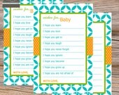 baby well wishes modern aqua blue and orange instant download Il_170x135
