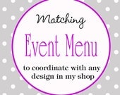 Menu for baby shower, birthday,wedding,bridal shower - digital, printable Il_170x135