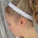 stretch lace headband in white - simple and sweet lacy headbands for teens / women