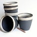 Black and White Ceramic Planter- garden decor, herb label by RossLab