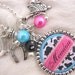 COWGIRL Jewelry Bottle cap Cow Print Necklace Pendant Cowboy boot Horseshoe charm, Saddle Western, Equestrian, riding, Gift Present, Kids