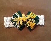 NFL Green Bay Packers Headband Hair Bow Baby Girl