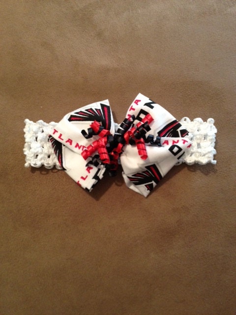 NFL Atlanta Falcons Headband Hair Bow Baby Girl