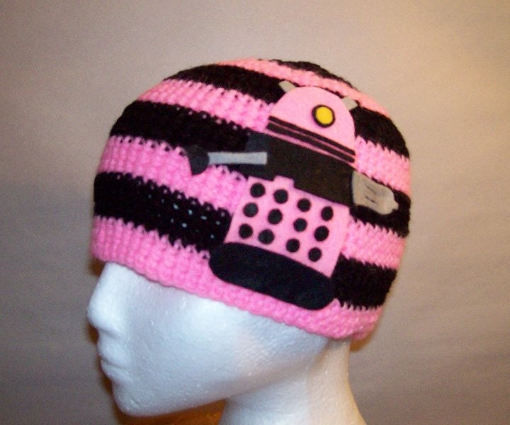 For Zach - Blue and Bubblegum Pink Dalek hats
