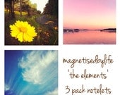 blank 'elements' magnetised by life 3 pack notecards set