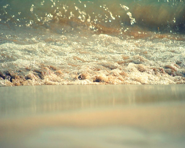 Blue Brown Grey Sea Photography - 8''x10'' - 20x25 cm Photo - Nature Landscape Ocean Beach - Home Decor