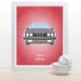 BMW 635 csi - 11x14 art decor wall poster office living room automobile car red grey