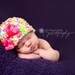 Baby Girl Newborn Hat-3months Photography Prop Knit Crochet Beanie Hat Infant Prop Pink Chunky Soft