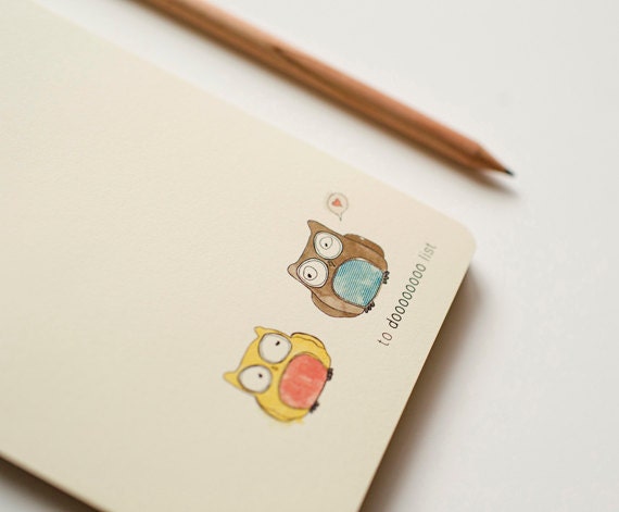Love Owls Birds Cute Notepad
