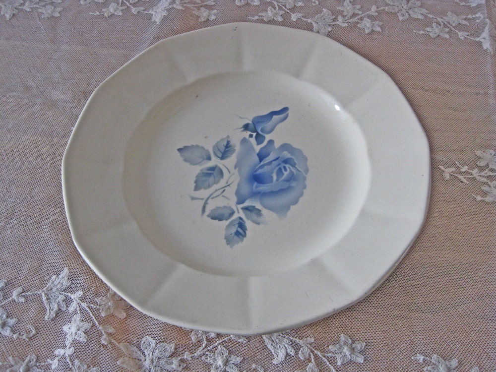 Large Shabby Chic French Digoin Sarreguemines serving dish