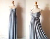 Elegant Light Grey Evening Dress
