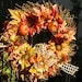 Door Wreath Autumn Wreath Fall Wreath Home Decor acorn wreath Sunflower wreath Autumns Joy