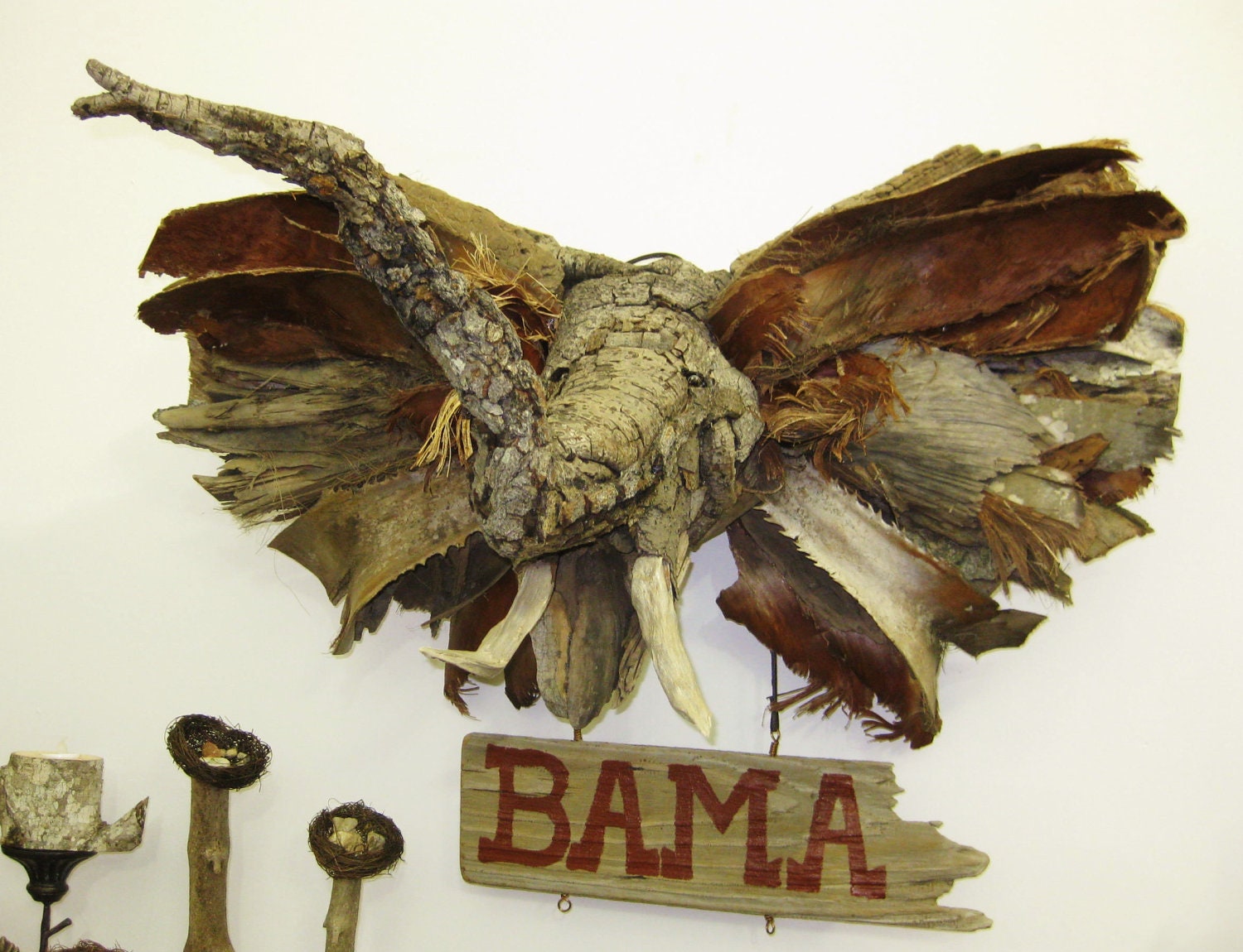 Driftwood Sculpture Custom "Your Team Mascot" Sculpture, "Big Al" pictured 3' x 3'