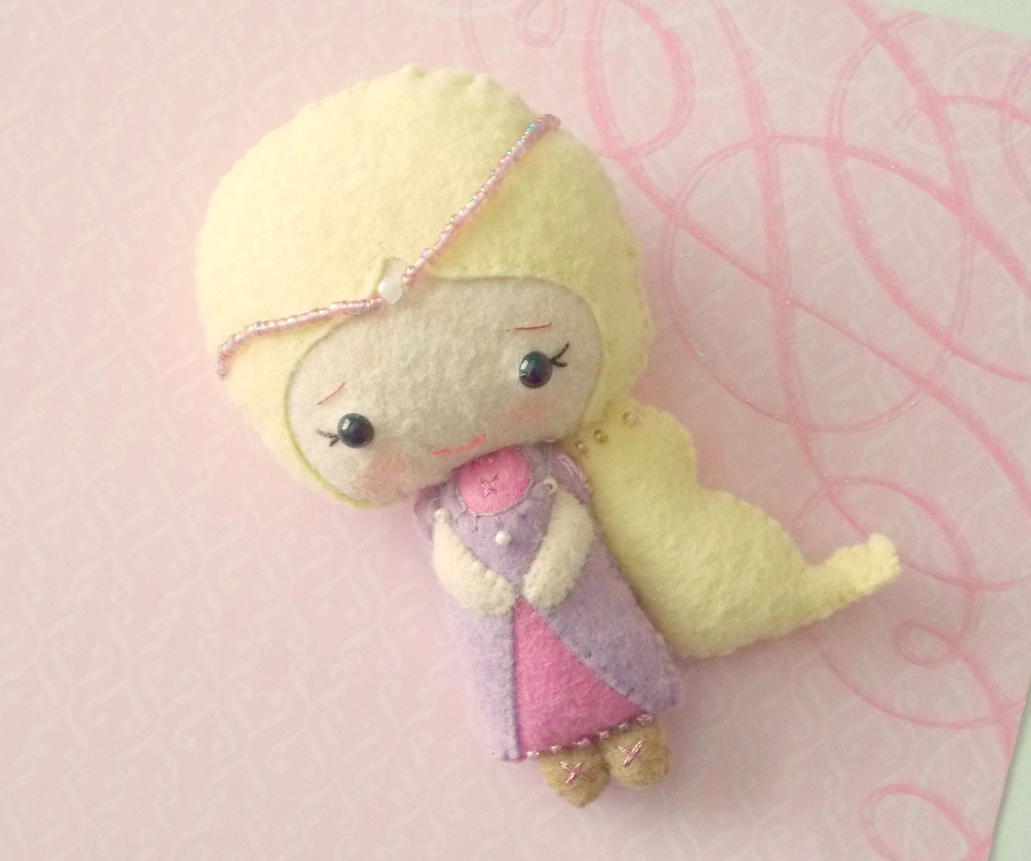 Rapunzel Doll - Felt Doll - Fairy Tales - Princess Doll