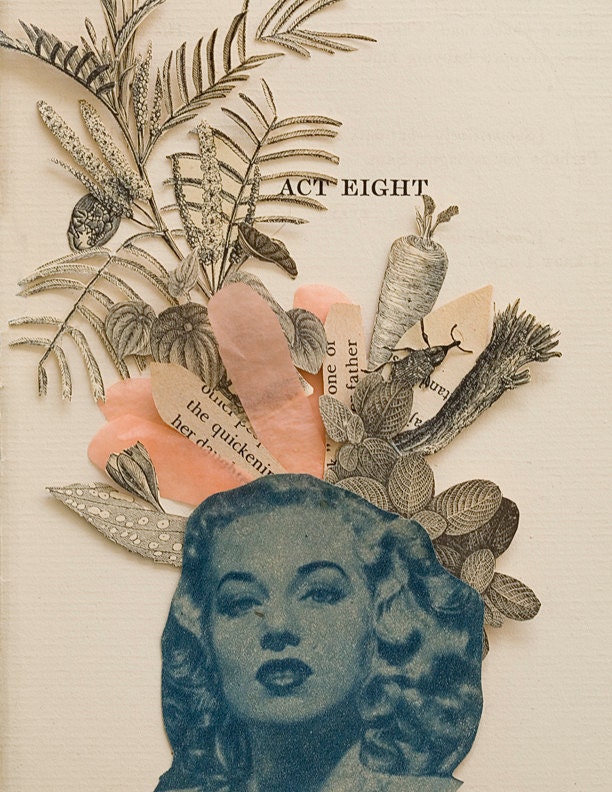 Glicee print- collage illustration. Retro.