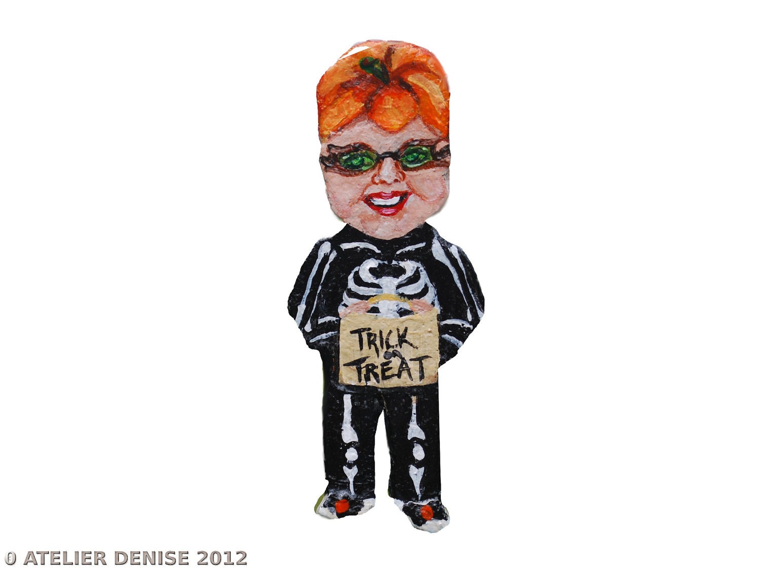 Halloween Crazy Chick Ornament - AtelierDenise