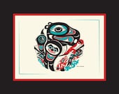 Northwest Native American, Going to the Potlatch - 8 X 10 Matted Art Card