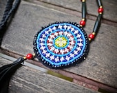 Beaded Afghani Medallion Necklace