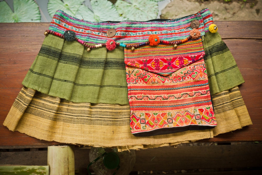 Dharma Tribal Hemp Mini Skirt