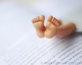 Bare woman feet in the book. red nails. Legs in the book. Funny neutral gift. For her, all, hostess