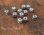 Sterling Silver Square Style Spacer Beads 3mm - 12 Beads - S0010
