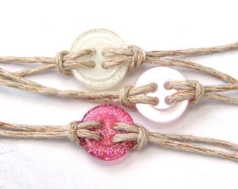 Button Bracelets--Pretty Pretty Princess Mix