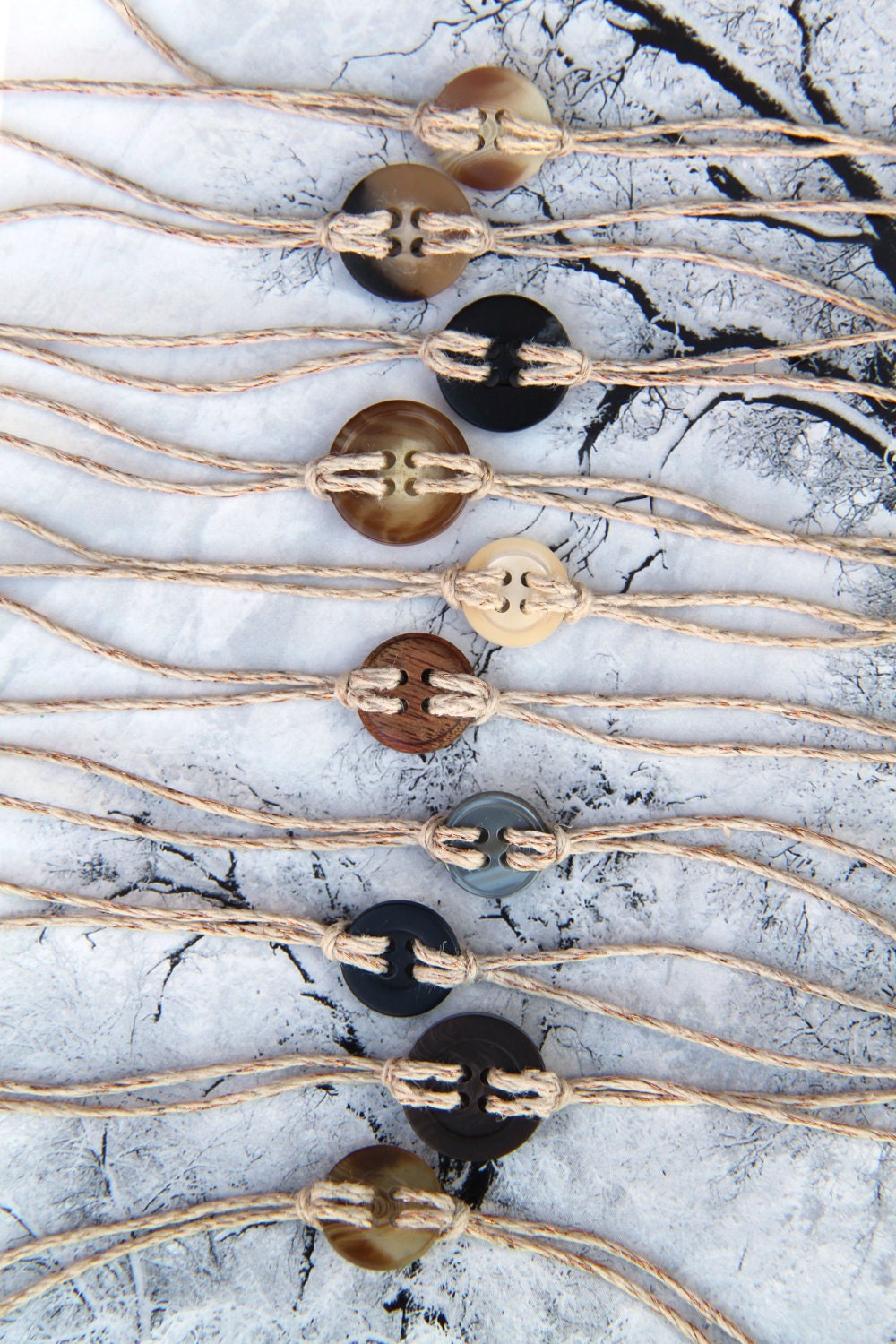 Cute as a button bracelet in natural/neutral colors--Updated December 2012