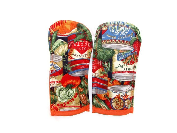 Garden Pot Holder Handles/ Vegetables Orange and Green